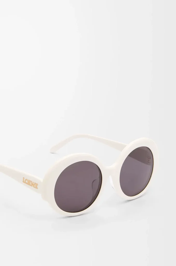 Round Slim sunglasses White/Ivory