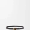 Rounded soft belt in classic calfskin Black Rounded soft belt in classic calfskin Black