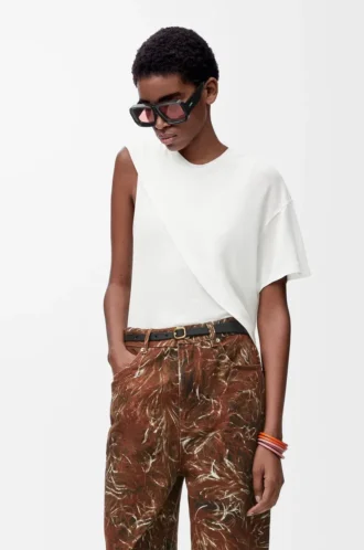 Rounded soft belt in classic calfskin Black