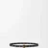 Rounded soft belt in classic calfskin Black/Gold Rounded soft belt in classic calfskin Black/Gold
