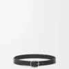 Rounded soft belt in classic calfskin Black/Vintage Palladium Rounded soft belt in classic calfskin Black/Vintage Palladium