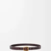 Rounded soft belt in classic calfskin Dark Brown Rounded soft belt in classic calfskin Dark Brown