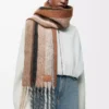 Scarf in alpaca and wool blend Beige/Multicolor Scarf in alpaca and wool blend Beige/Multicolor