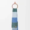 Scarf in alpaca and wool blend Blue/Green Scarf in alpaca and wool blend Blue/Green