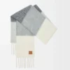 Scarf in alpaca and wool blend Grey/White Scarf in alpaca and wool blend Grey/White