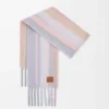 Scarf in alpaca and wool blend Light Blue/Pink/Sandstone Scarf in alpaca and wool blend Light Blue/Pink/Sandstone