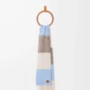 Scarf in alpaca and wool blend Light Blue/Sandstone/Brown Scarf in alpaca and wool blend Light Blue/Sandstone/Brown