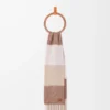 Scarf in alpaca and wool blend Mocha/Beige Scarf in alpaca and wool blend Mocha/Beige