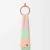 Scarf in alpaca and wool blend Peach/Matcha/Pink Scarf in alpaca and wool blend Peach/Matcha/Pink