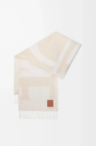 Scarf in cashmere Light Beige/Beige