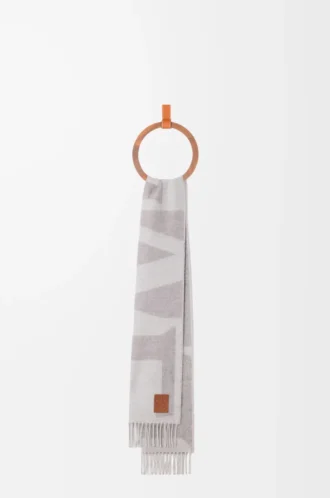 Scarf in cashmere Light Grey/Stone