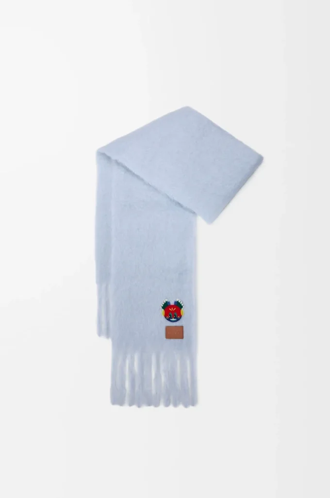 Scarf in mohair and wool blend Baby Blue Scarf in mohair and wool blend Baby Blue