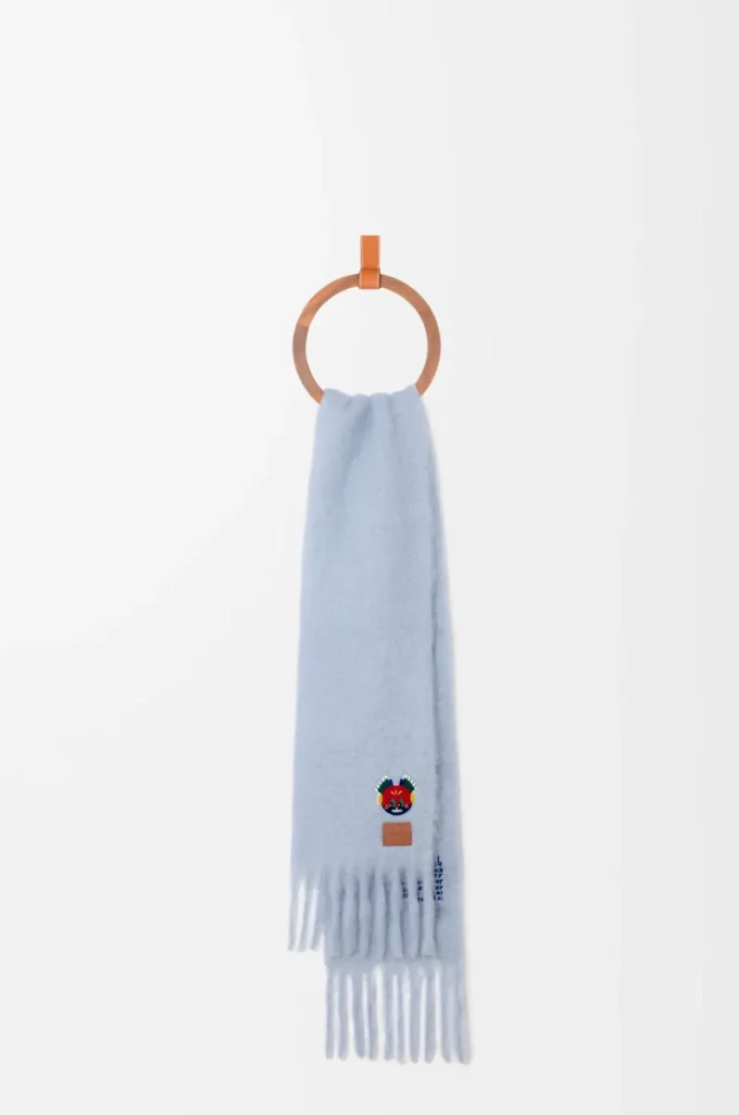 Scarf in mohair and wool blend Baby Blue Scarf in mohair and wool blend Baby Blue