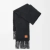 Scarf in mohair and wool blend Black Scarf in mohair and wool blend Black