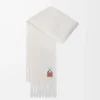 Scarf in mohair and wool blend White Scarf in mohair and wool blend White