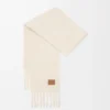 Scarf in mohair and wool blend White Scarf in mohair and wool blend White