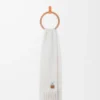Scarf in mohair and wool blend White Scarf in mohair and wool blend White