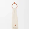 Scarf in mohair and wool blend White Scarf in mohair and wool blend White