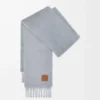 Scarf in mohair and wool Light Grey Scarf in mohair and wool Light Grey
