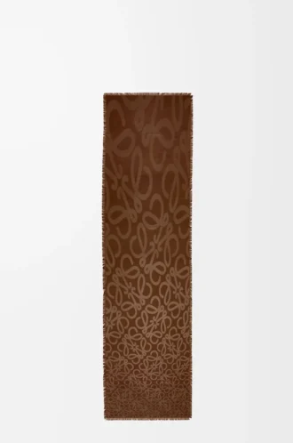Scarf in silk and wool Havana