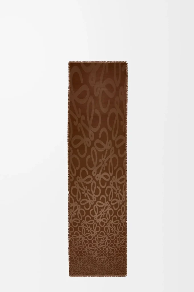 Scarf in silk and wool Havana Scarf in silk and wool Havana