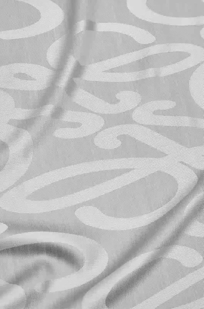 Scarf in silk and wool Light Grey