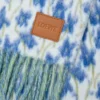 Scarf in wool and alpaca blend Blue/Multicolor