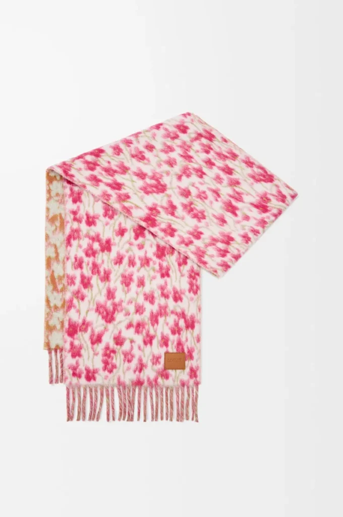 Scarf in wool and alpaca blend Pink/Multicolor Scarf in wool and alpaca blend Pink/Multicolor