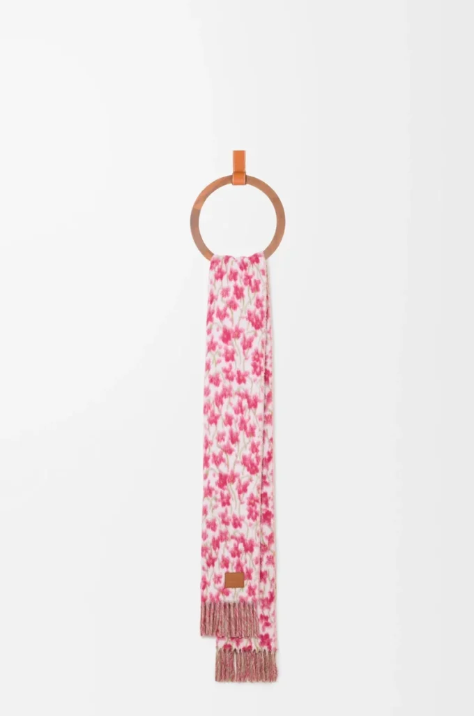 Scarf in wool and alpaca blend Pink/Multicolor Scarf in wool and alpaca blend Pink/Multicolor