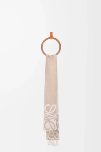 Scarf in wool and cashmere Beige/Ecru