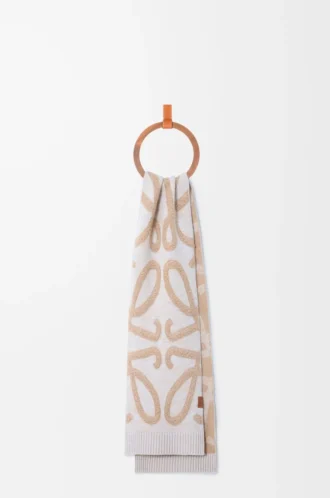 Scarf in wool and cashmere Beige Melange
