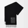 Scarf in wool and cashmere Black Scarf in wool and cashmere Black