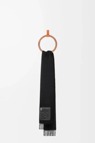 Scarf in wool and cashmere Black