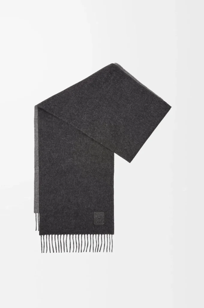 Scarf in wool and cashmere Black/Grey Scarf in wool and cashmere Black/Grey