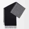 Scarf in wool and cashmere Black/Grey Scarf in wool and cashmere Black/Grey