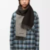 Scarf in wool and cashmere Black/Grey Scarf in wool and cashmere Black/Grey