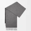 Scarf in wool and cashmere Black/Grey Scarf in wool and cashmere Black/Grey