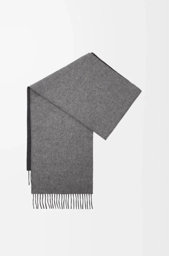 Scarf in wool and cashmere Black/Grey Scarf in wool and cashmere Black/Grey