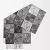 Scarf in wool and cashmere Black/White Scarf in wool and cashmere Black/White