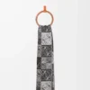 Scarf in wool and cashmere Black/White Scarf in wool and cashmere Black/White