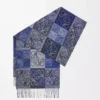 Scarf in wool and cashmere Blue Scarf in wool and cashmere Blue