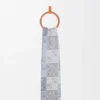 Scarf in wool and cashmere Blue/White Scarf in wool and cashmere Blue/White