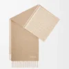 Scarf in wool and cashmere Camel/White Scarf in wool and cashmere Camel/White