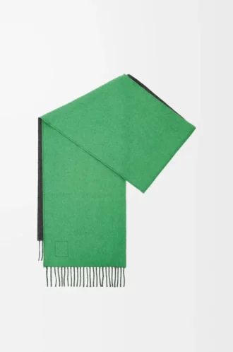 Scarf in wool and cashmere Dark Green/Green