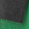 Scarf in wool and cashmere Dark Green/Green