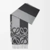 Scarf in wool and cashmere Dark Grey/Light Grey Scarf in wool and cashmere Dark Grey/Light Grey