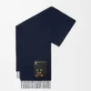 Scarf in wool and cashmere Dark Navy Blue Scarf in wool and cashmere Dark Navy Blue
