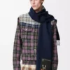 Scarf in wool and cashmere Dark Navy Blue Scarf in wool and cashmere Dark Navy Blue