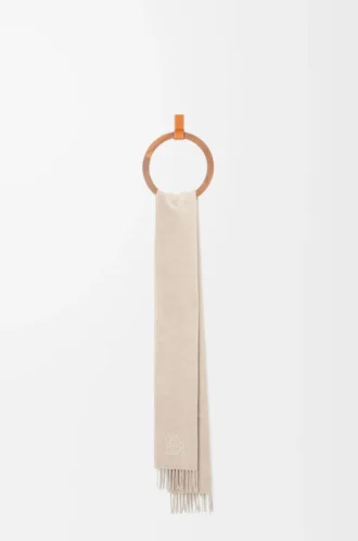 Scarf in wool and cashmere Ivory/Sand