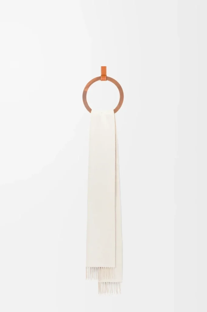 Scarf in wool and cashmere Ivory/Sand